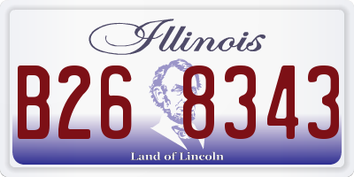 IL license plate B268343