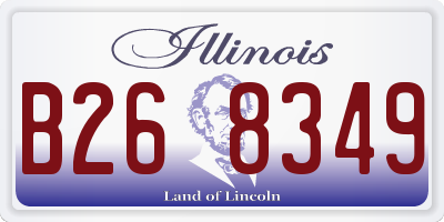 IL license plate B268349