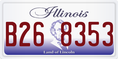 IL license plate B268353