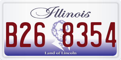 IL license plate B268354