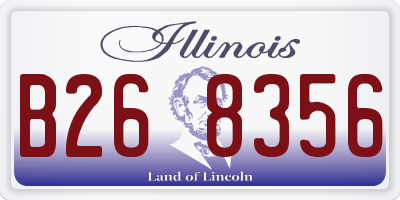 IL license plate B268356