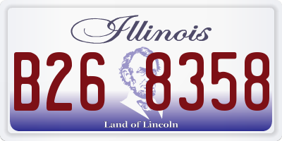 IL license plate B268358