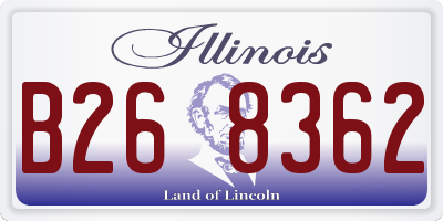 IL license plate B268362