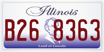 IL license plate B268363