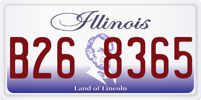 IL license plate B268365