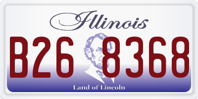 IL license plate B268368