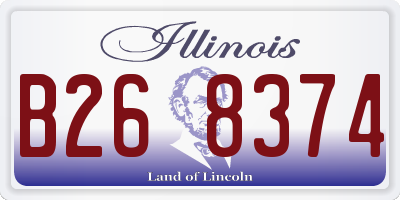 IL license plate B268374
