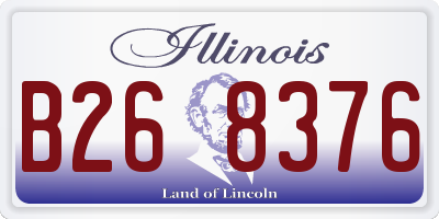 IL license plate B268376
