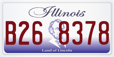 IL license plate B268378