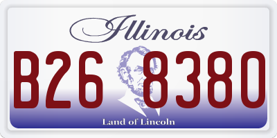 IL license plate B268380