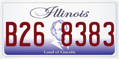 IL license plate B268383