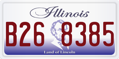 IL license plate B268385