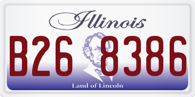 IL license plate B268386