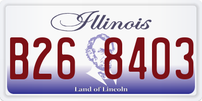 IL license plate B268403