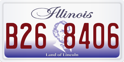 IL license plate B268406