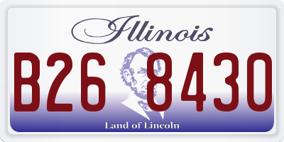 IL license plate B268430