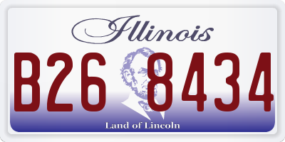 IL license plate B268434