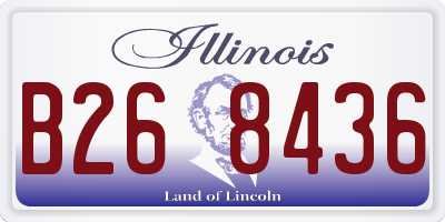 IL license plate B268436