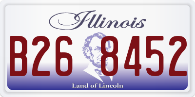 IL license plate B268452