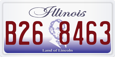 IL license plate B268463