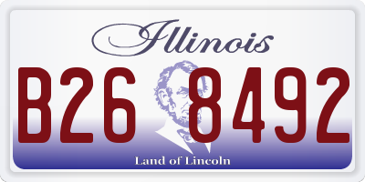 IL license plate B268492