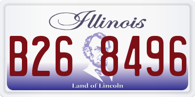 IL license plate B268496