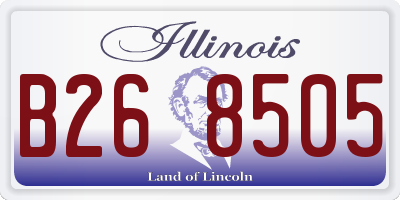 IL license plate B268505
