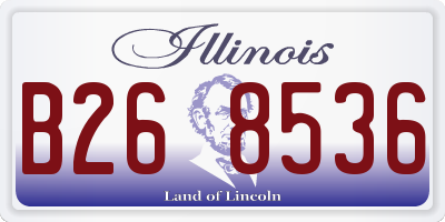 IL license plate B268536