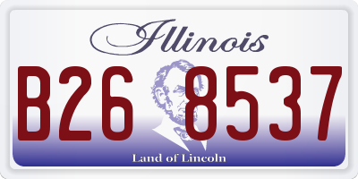 IL license plate B268537