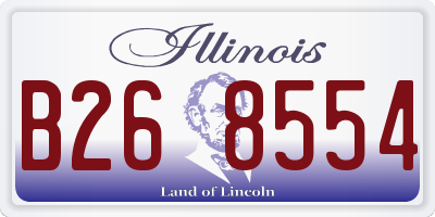 IL license plate B268554