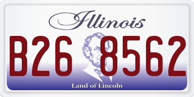 IL license plate B268562