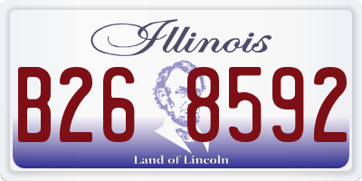 IL license plate B268592