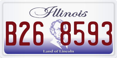 IL license plate B268593