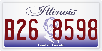 IL license plate B268598