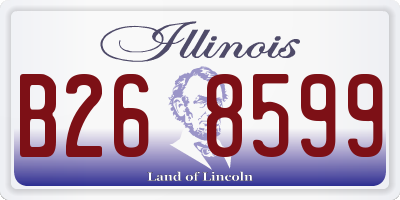 IL license plate B268599
