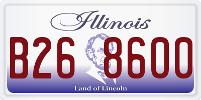 IL license plate B268600