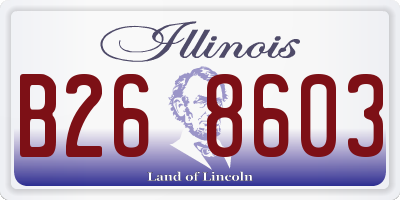 IL license plate B268603