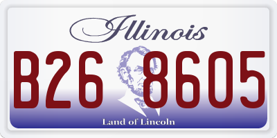 IL license plate B268605
