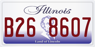 IL license plate B268607