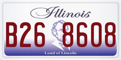IL license plate B268608