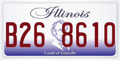 IL license plate B268610