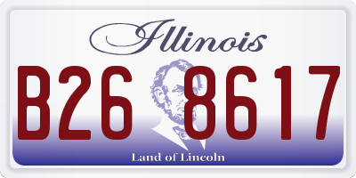 IL license plate B268617
