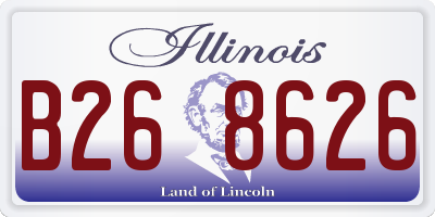 IL license plate B268626