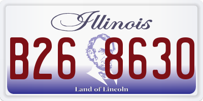 IL license plate B268630