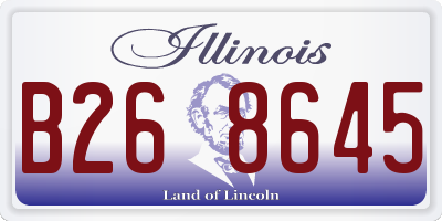 IL license plate B268645