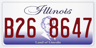 IL license plate B268647