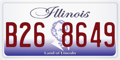 IL license plate B268649
