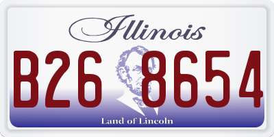 IL license plate B268654