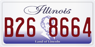 IL license plate B268664