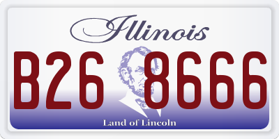 IL license plate B268666